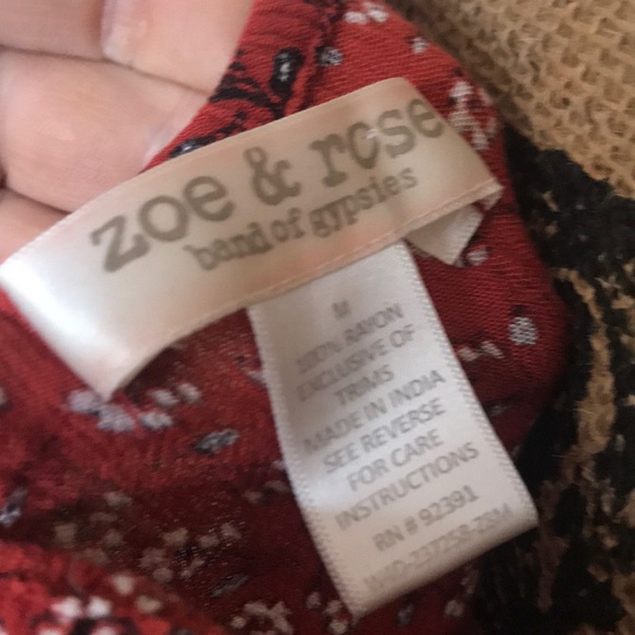 💗 3/$15 BAND OF GYPSIES boho off the shoulder top - Picture 8 of 8